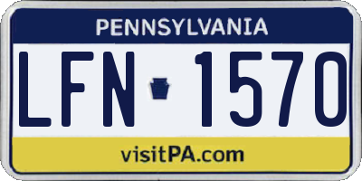 PA license plate LFN1570