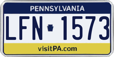 PA license plate LFN1573