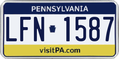 PA license plate LFN1587