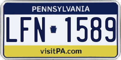 PA license plate LFN1589