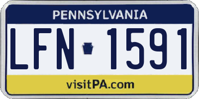 PA license plate LFN1591
