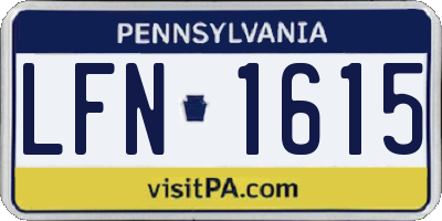PA license plate LFN1615