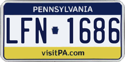 PA license plate LFN1686