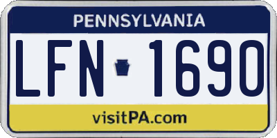 PA license plate LFN1690