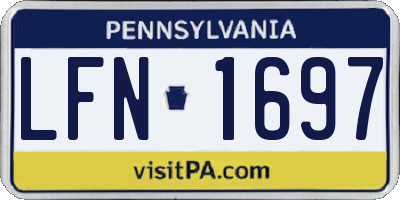 PA license plate LFN1697