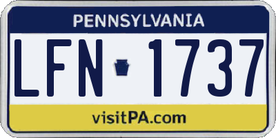 PA license plate LFN1737
