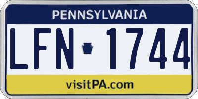 PA license plate LFN1744