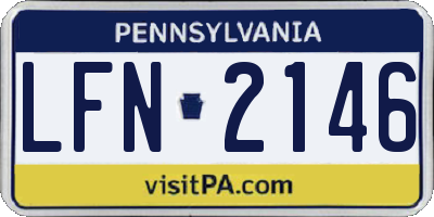 PA license plate LFN2146