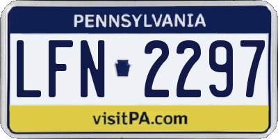 PA license plate LFN2297