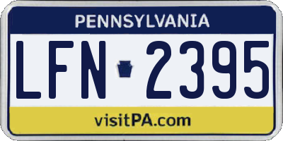 PA license plate LFN2395
