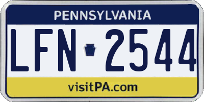 PA license plate LFN2544