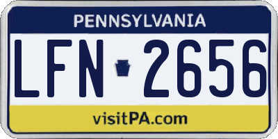 PA license plate LFN2656