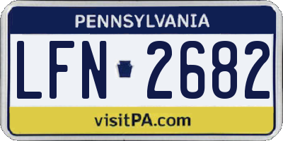 PA license plate LFN2682