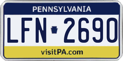 PA license plate LFN2690