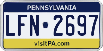 PA license plate LFN2697