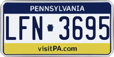 PA license plate LFN3695