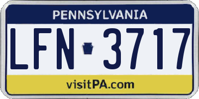 PA license plate LFN3717