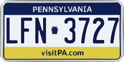 PA license plate LFN3727