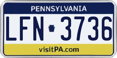 PA license plate LFN3736