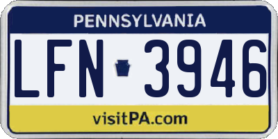 PA license plate LFN3946