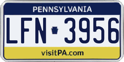PA license plate LFN3956