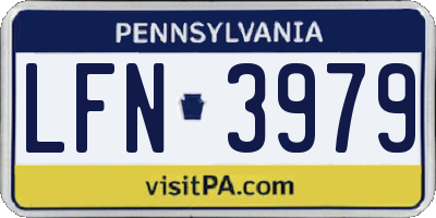 PA license plate LFN3979
