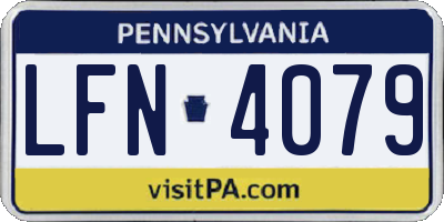PA license plate LFN4079