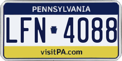 PA license plate LFN4088