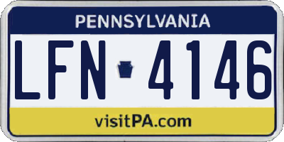 PA license plate LFN4146