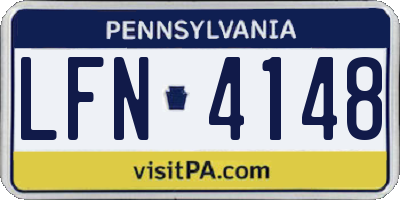 PA license plate LFN4148