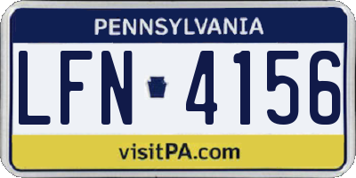 PA license plate LFN4156