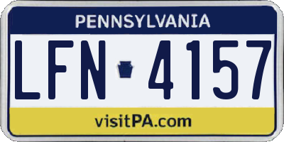 PA license plate LFN4157