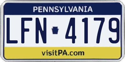 PA license plate LFN4179