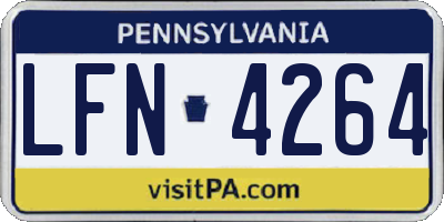 PA license plate LFN4264