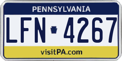 PA license plate LFN4267