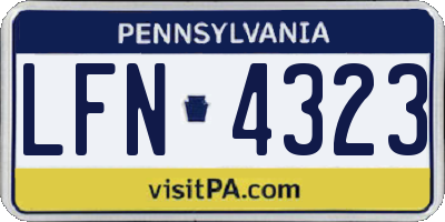 PA license plate LFN4323