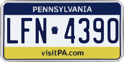 PA license plate LFN4390