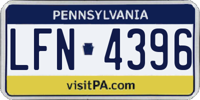 PA license plate LFN4396