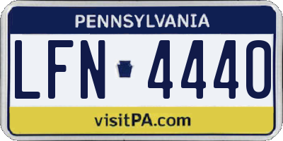 PA license plate LFN4440