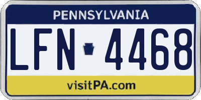 PA license plate LFN4468