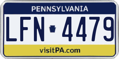 PA license plate LFN4479