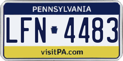 PA license plate LFN4483