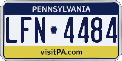 PA license plate LFN4484