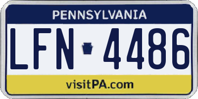 PA license plate LFN4486