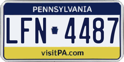 PA license plate LFN4487