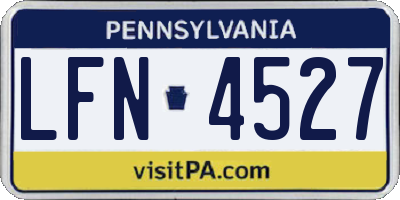 PA license plate LFN4527