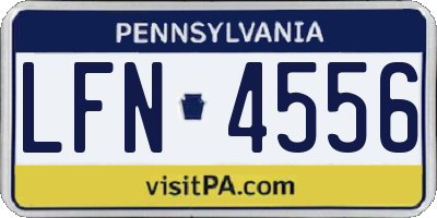 PA license plate LFN4556