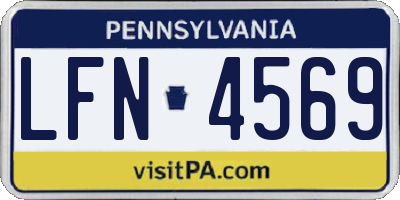 PA license plate LFN4569