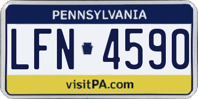 PA license plate LFN4590