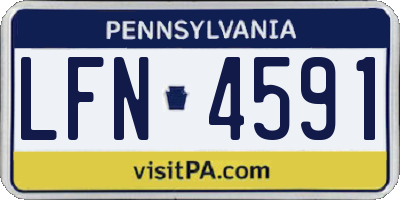 PA license plate LFN4591